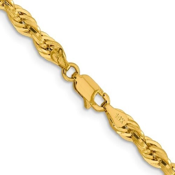 14K 22 inch Rope with Lobster Clasp Chain - Picture 2 of 3